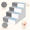 Heeyoo Dog Stairs for Small Dogs, 4-Step Dog Steps for