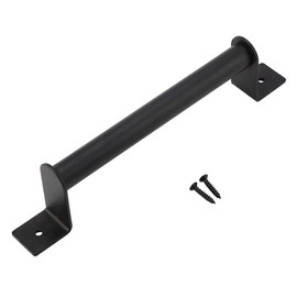 Smandy Black High Performance Barn Door Handle Pull Set Carbon Steel Barn Door Hardware with Screws for Sliding Barn Door Cabinet