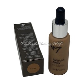No7 Airbrush Away Foundation All Skin Types TOFFEE 1 Oz/30 ml - New in Box