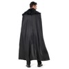 Renaissance Night Black Hooded Cloak Cape with Fur Adult Medieval