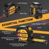 PREXISO 2-in-1 Laser Tape Measure, 135Ft Rechargeable Laser Measurement Tool