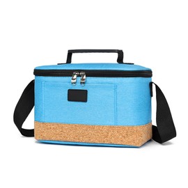 Nanxson Insulated Freezable Lunch Bag Leakproof Cooler Tote Large Lunch Pail Picnic Beach Food Bag with Adjustable Shoulder Strap (7L,Light Blue)