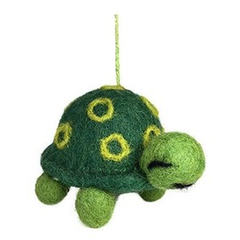 Ruth + Wilde Felted Wool Turtle Christmas Tree Ornament