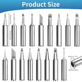 GTNCE 17 Pcs 900M Soldering Iron Tips Set, Lead-Free Copper Replacement Tips for Soldering Stations, Replacement Solder Tips, High-Quality Solder Tips Kit for Welding and Electronics Repair