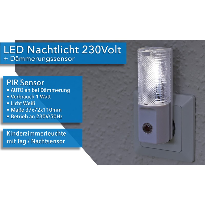 ChiliTec LED Night Light Pack of 3 with Twilight Switch
