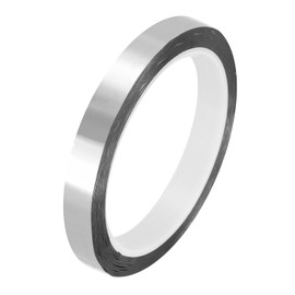 MECCANIXITY Silver Tone Metalized Tape 1/2 Inch x 55 Yards Decor Tape for Detailing Accent Wall, Graphic Arts