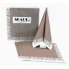 50 Serviettes Fabric-Like – Romantic; Colour: Taupe, Size: 40 x