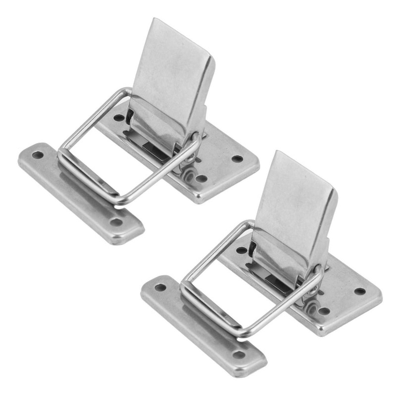 4Pcs Stainless Steel Hardware Cabinet Case Spring Loaded Latch Catch