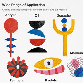 PHOENIX Painting Canvas Panels 4X6 Inch, 24 Bulk Pack 8 Oz Triple Primed Cotton Acid Free Canvases for Painting, White Blank Flat Canvas Boards for Acrylic, Oil, Watercolor & Tempera Paints