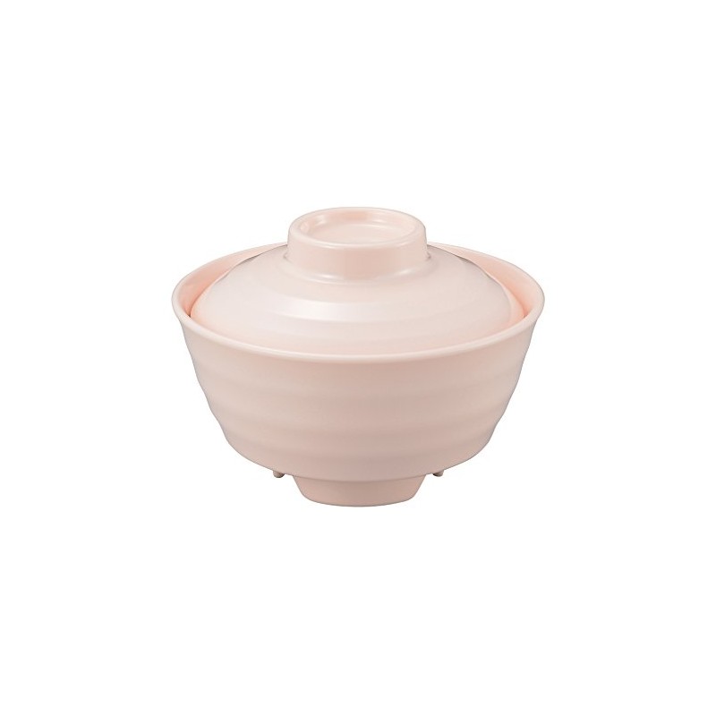 Entec PK-66B Melamine Dinnerware, Pink Series, Rice Bowl (Lid), Pink