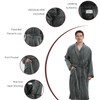 Fullove Mens Fleece Bathrobe with Shawl Collar,Soft Warm Knee Length