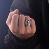 Skull Signet Ring for Men Stainless Steel Gothic Punk Statement