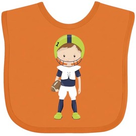 inktastic Rugby Boy, Football, Brown Hair, Cute Boy Baby Bib Orange 45fec