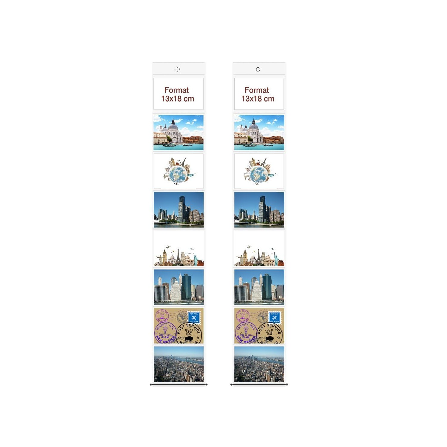 trendfinding 2 Photo Pockets 13 x 18.8 cm for 8 Photos Landscape Format ...