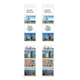 trendfinding 2 Photo Pockets 13 x 18.8 cm for 8 Photos Landscape Format Decorative Photo Picture Card Holder Photo Wall Photo Curtain Photo Holder Card Holder