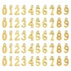 FSSTUD 100 ciondoli in metallo a forma di numero piccolo,