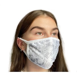 Komonee Adults Face Mask Washable Reusable Trendy Dustproof Graffiti City Cloth Mouth Cover Covering For Boys Girls Outdoors Indoors Childrens School Protection