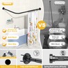 Corner Shower Curtain Rod, 30"-44.3" x 30"-44.3" Adjustable L Shaped
