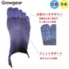 GROWGEAR 5 Toe Socks, 3 Pairs Ankle Length, L/3 Colors,