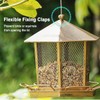 Wild Birds Feeder, Finch Bird Feeder for Outdoors, Metal Hexagonal
