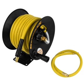 DEWALT DXCM024-0348 3/8" x 50' Manual Hose Reel with Rubber Hose , Yellow