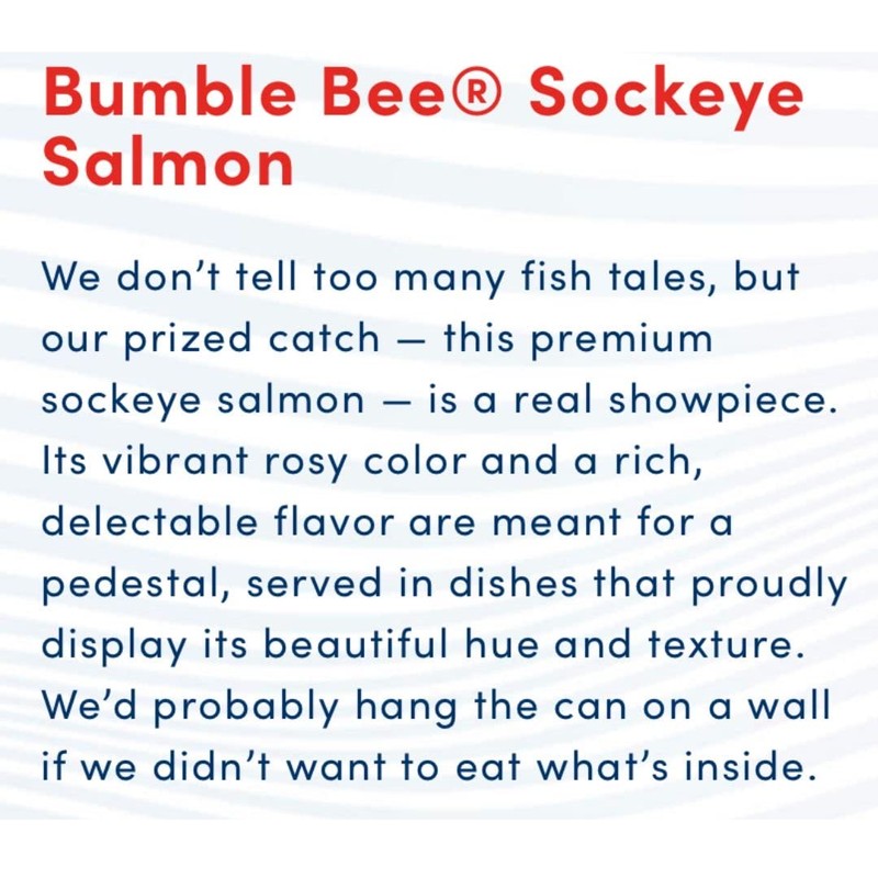 Bumble Salmon Bee Wild Caught Sockeye | Pack Of 3