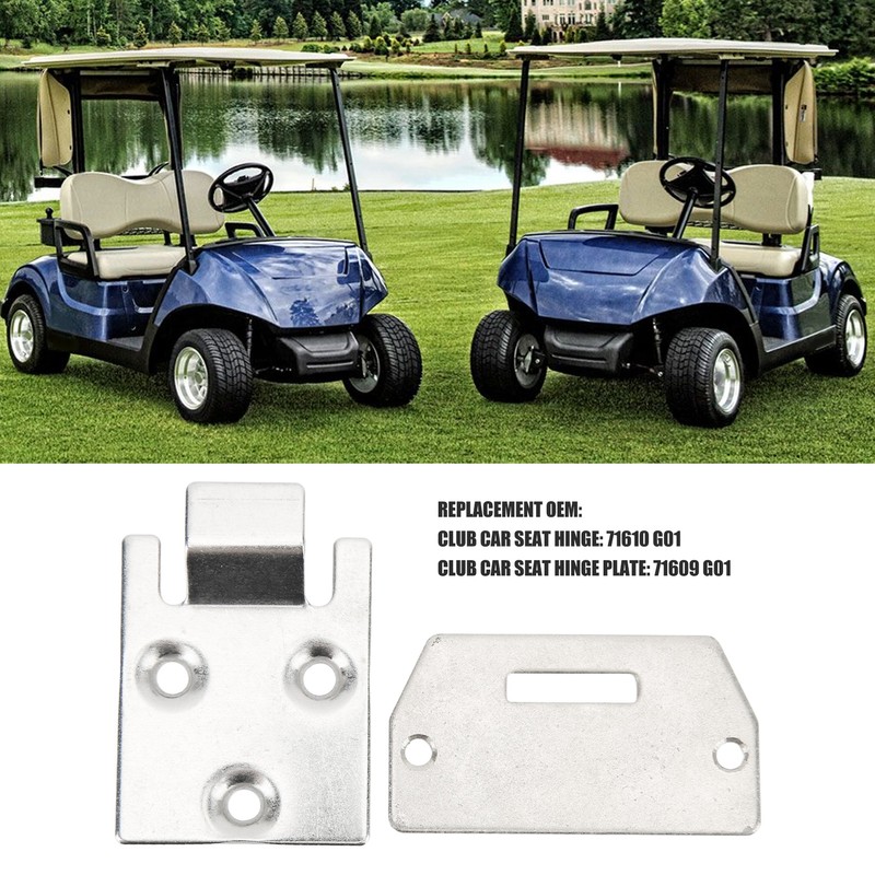 Club Car Seat Hinge and Plate Set 71610 G01 Replacement