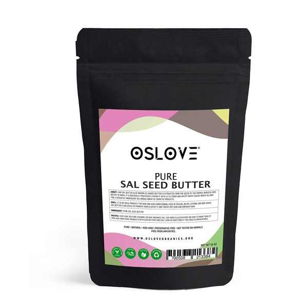 Sal Butter 1LB by Oslove Organics -100% Pure and Natural, Luxurious, Velvety smooth on the skin, great for body butters/soaps/deodorants