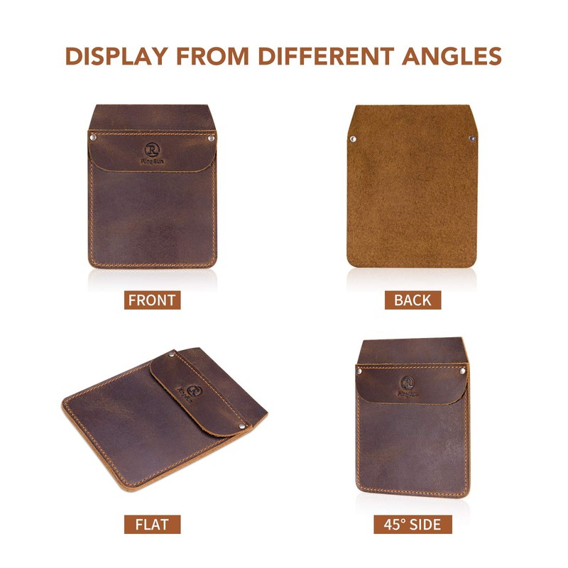 RingSun Genuine Leather Pocket Protector for Men, Durable Pocket Tool