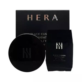 Hera 헤라 블랙쿠션 파운데이션 본품 15g +리필 15g SPF34,PA++ [23N1 베이지] Hera Black Cushion Foundation Full Size 15g + Refill 15g SPF34, PA++ [23N1 Beige]