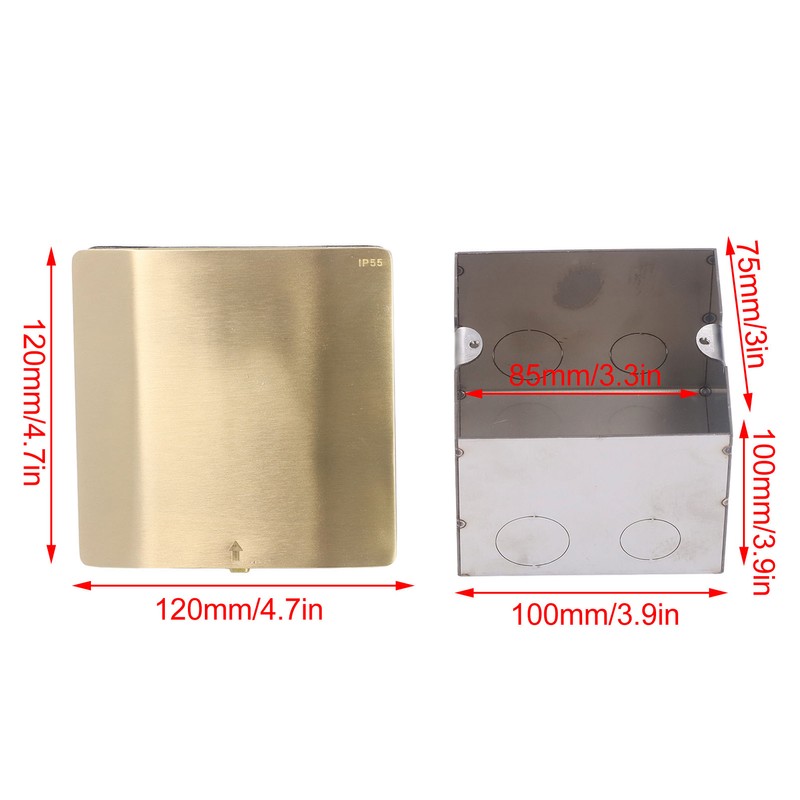 Floor Power Socket Embedded Installation USB Waterproof Dust Proof Recessed