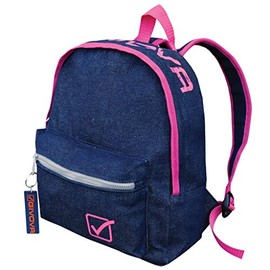 Givova, backpack university jeans, jeans dark/ fuxia fluo, one size