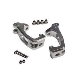 Aluminum Alloy Front Caster Blocks (c-hubs) for Traxxas 1/8 4WD Sledge Monster Truck Replace 9532 2pcs - Silver