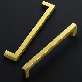 Ravinte 30 Pack 7-1/2 Inch Kitchen Square Cabinet Handles Cabinet Pulls Brushed Brass Drawer Pulls Kitchen Cabinet Hardware Kitchen Handles for Cabinets Cupboard Handles Drawer Handles