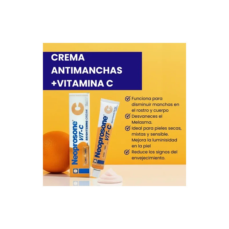 Crema Neoprosone con Vitamina C para Aclarar Manchas y Todo