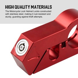 Gift2u Motorcycle Brake Helmet Lock, Heavy Duty Motorcycle Handlebar Lock Grip with 2 Keys Metal Anti-Theft Motorcycle Handlebar Helmet Lock for Most Motorbike Scooters ATV Bike