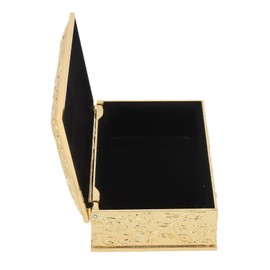 Keepsake Box, Vintage Style Metal Jewelry Box Carved Pattern for Family (Gold)