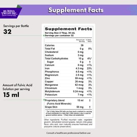 Buried Treasure Fulvic Minerals Grape Flavored – Colloidal Minerals from Humic Fulvic Acid, Electrolytes from Trace Minerals for Recovery and Wellness Support. Add to Water – 32 Servings