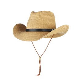 Straw Cowboy Hat Timeless Western Elegance with Shapeable Wide Brim, Perfect for Cowboys, Cowgirls, and Sun Soaked Adventures