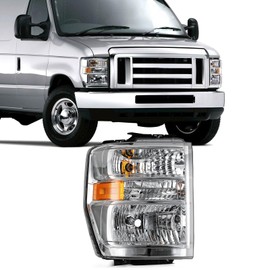 SCITOO Right Headlight Assembly Fits for ford E150/for E250 2008-2014 for ford E350/for E450 Super Duty 2008-2019 2021 for ford F650/F750 2016-2019 2021 Headlights, AC2Z13008C (Bulbs Not Included)