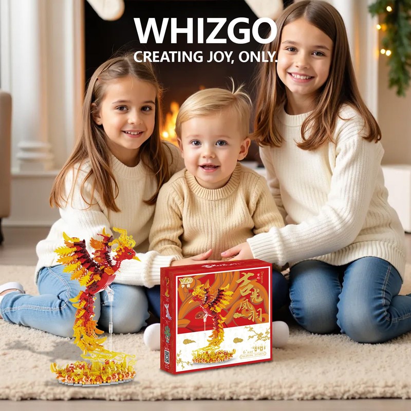 WHIZGO Fire Phoenix Mini Building Set, Bird Building Blocks,Magic Phoenix