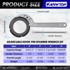 KARRYTON Adjustable Pin Hook Spanner Wrench Set, w/ 8pc Interchangeable