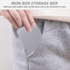 JTMKYO 4 Silver Sliding Aluminum Boxes, Durable Aluminum Containers, Metal