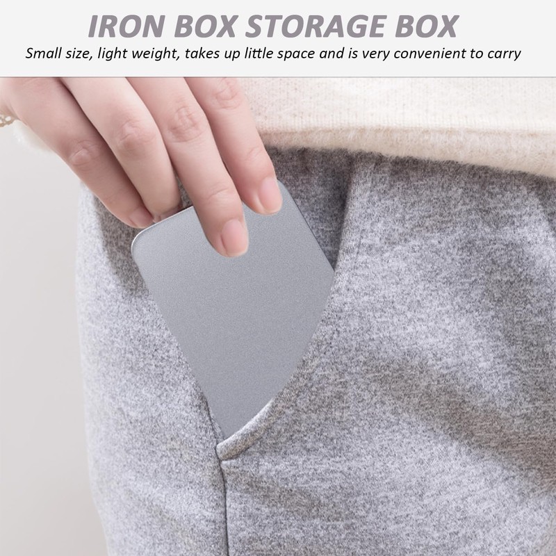 JTMKYO 4 Silver Sliding Aluminum Boxes, Durable Aluminum Containers, Metal