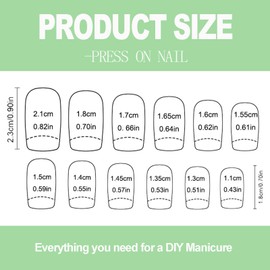 24Pcs Square Press on Nails Short,Green Shamrock Press On Nail,Sparkle French Tips False Nails,Glossy Four Leaf Clover Acrylic Full Cover Fake Nails Reusable for Women