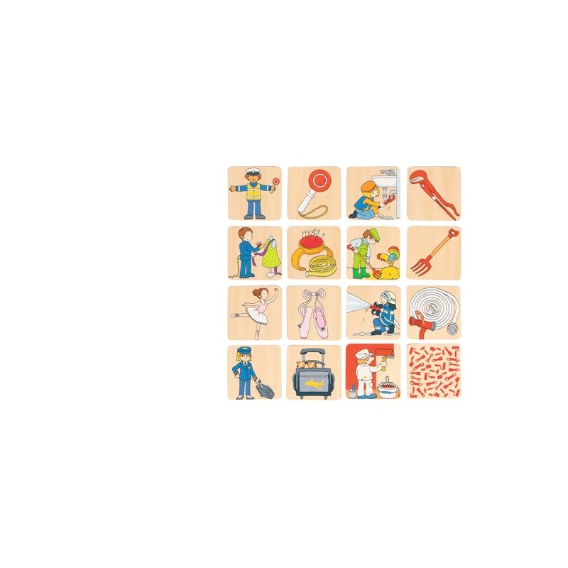 goki 56775 Memory Game Jobs Memo Game Occupations, Multicoloured (Multi-Colour)