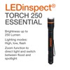 OSRAM LEDinspect Torch 250 Essential, Zoom Function, 250lm Brightness, 6500K,