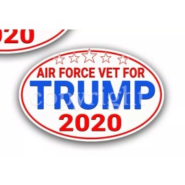AIR FORCE VETS for TRUMP 2020 Trump Political Bumper Stickers Decals 5" 2-pack