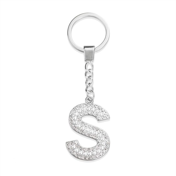ESSPOC A-Z Initial Letter Keychain car keychain for women Rhinestone