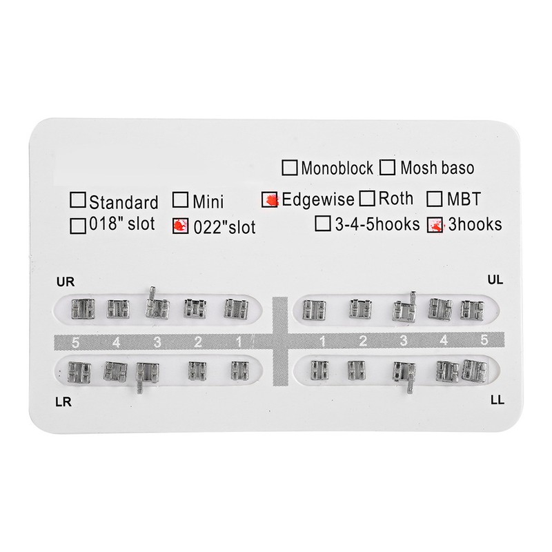 10 Packs Metal Dental Teeth Orthodontics Brackets Braces Mini With